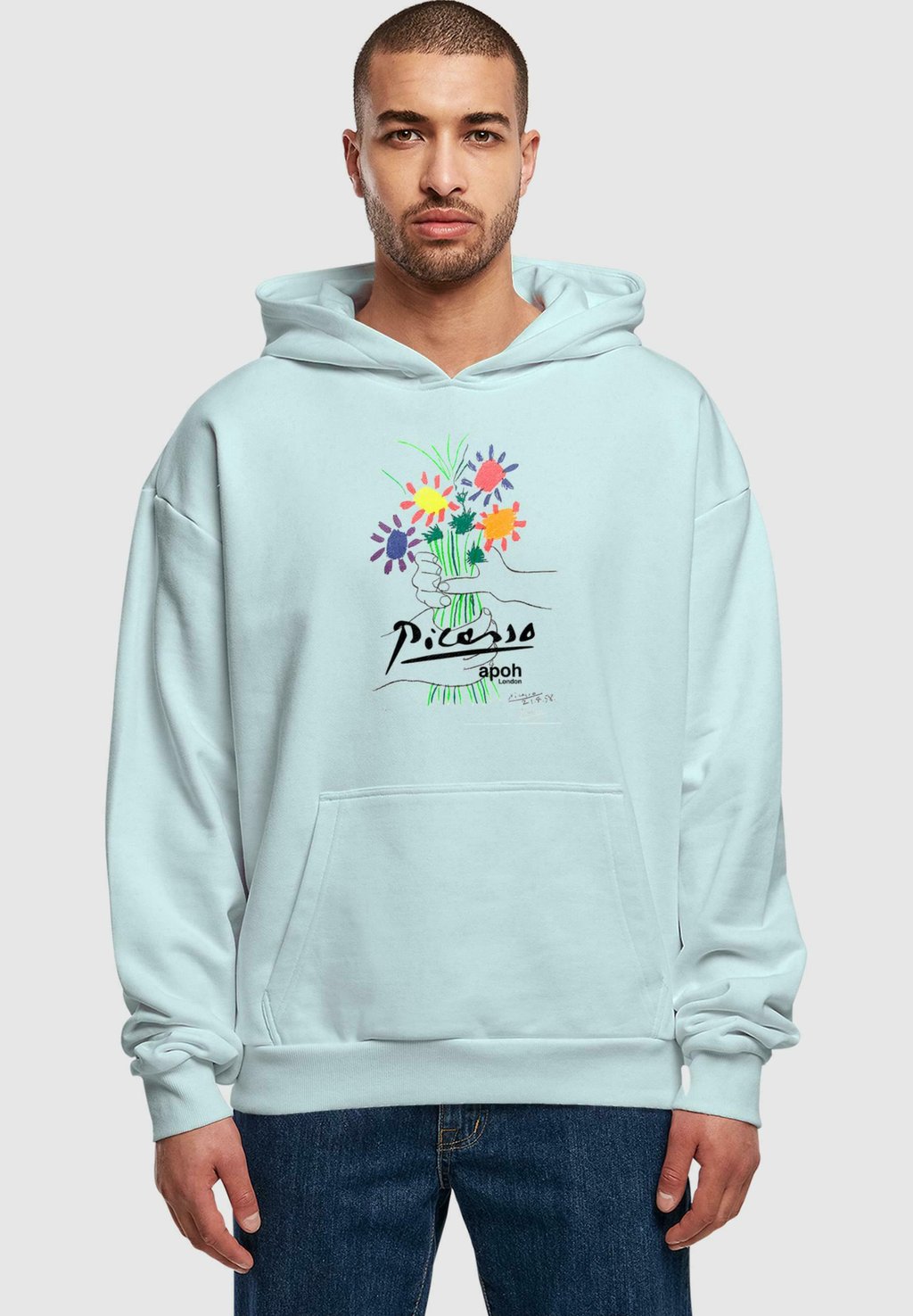 

Толстовка APOH - PICASSO FLOWERS OF PEACE ULTRA HEAVY - Hoodie Merchcode, светло-голубой