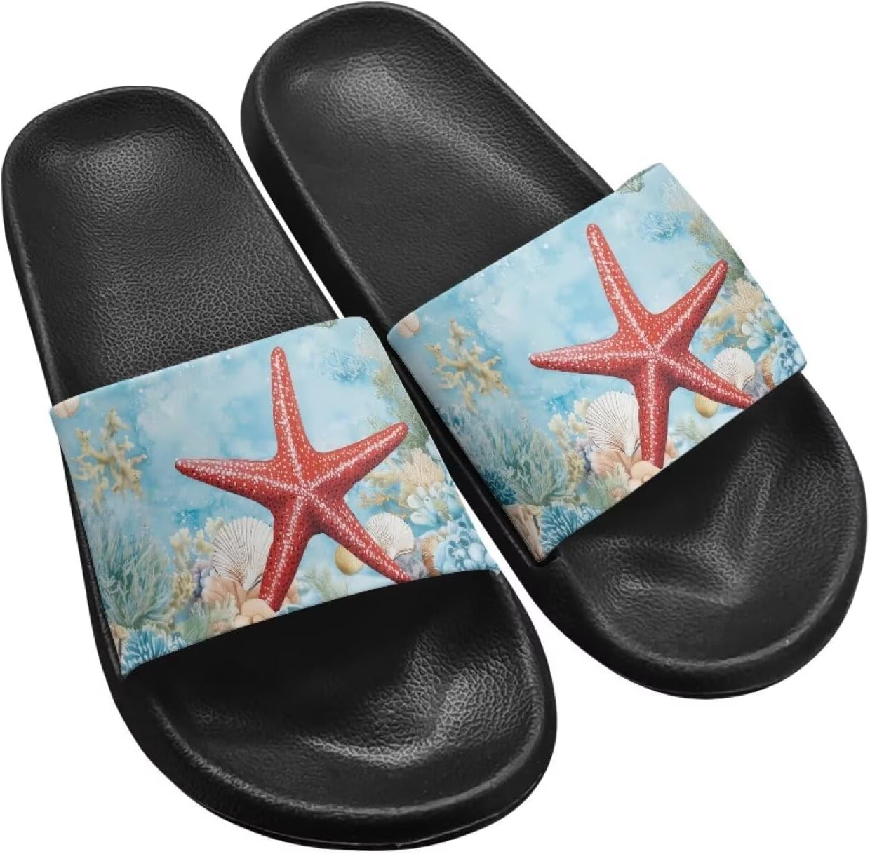 

Тапочки для женщин и мужчин, ванночные сандалии с нескользящей подошвой, мягкие тапочки с толстой подошвой, душевые туфли, размер США 6-11 Twousenru, Starfish