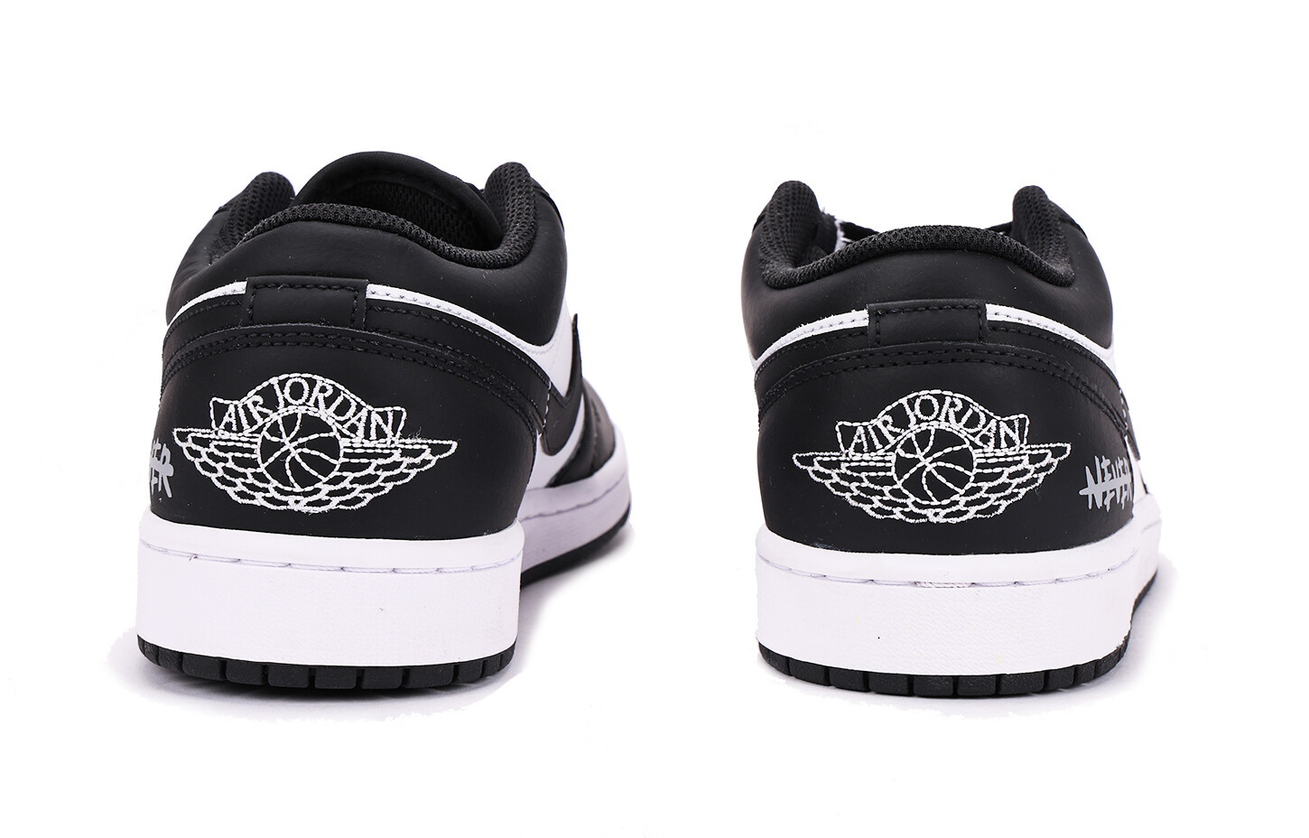 Кроссовки Air JORDAN 1 Vintage Basketball Shoes Men Low-Top Black White — фото 4