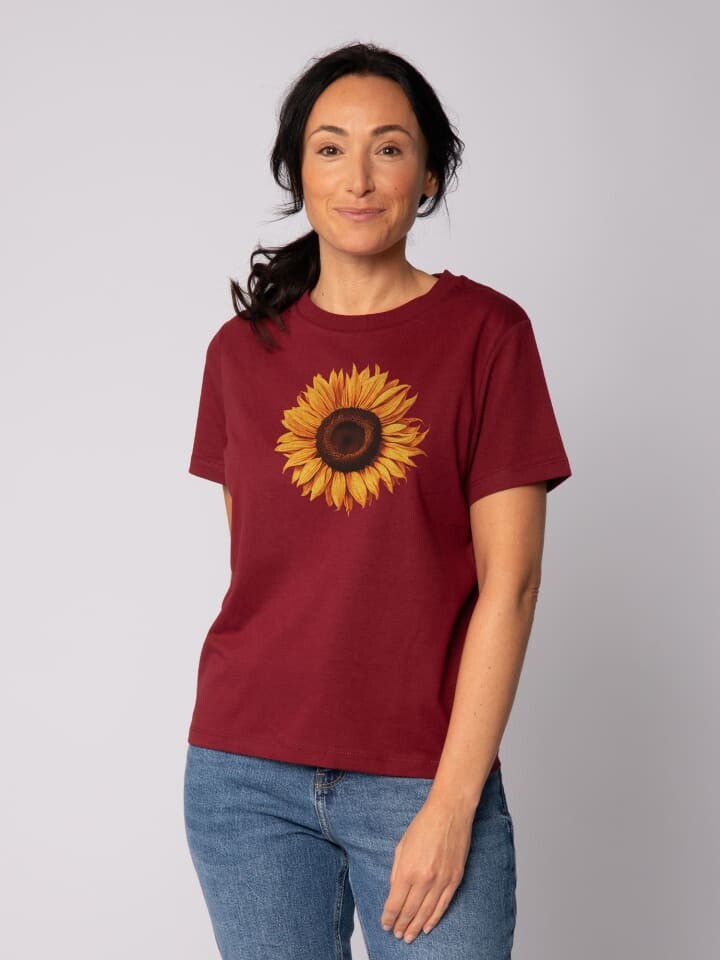 

Футболка wat Apparel T-Shirt Sonnenblume, цвет Weinrot