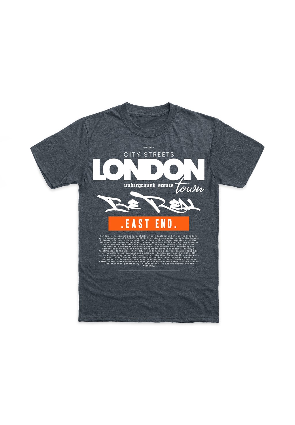 

Футболка с принтом Henry Tiger, цвет Dark Heather Grey