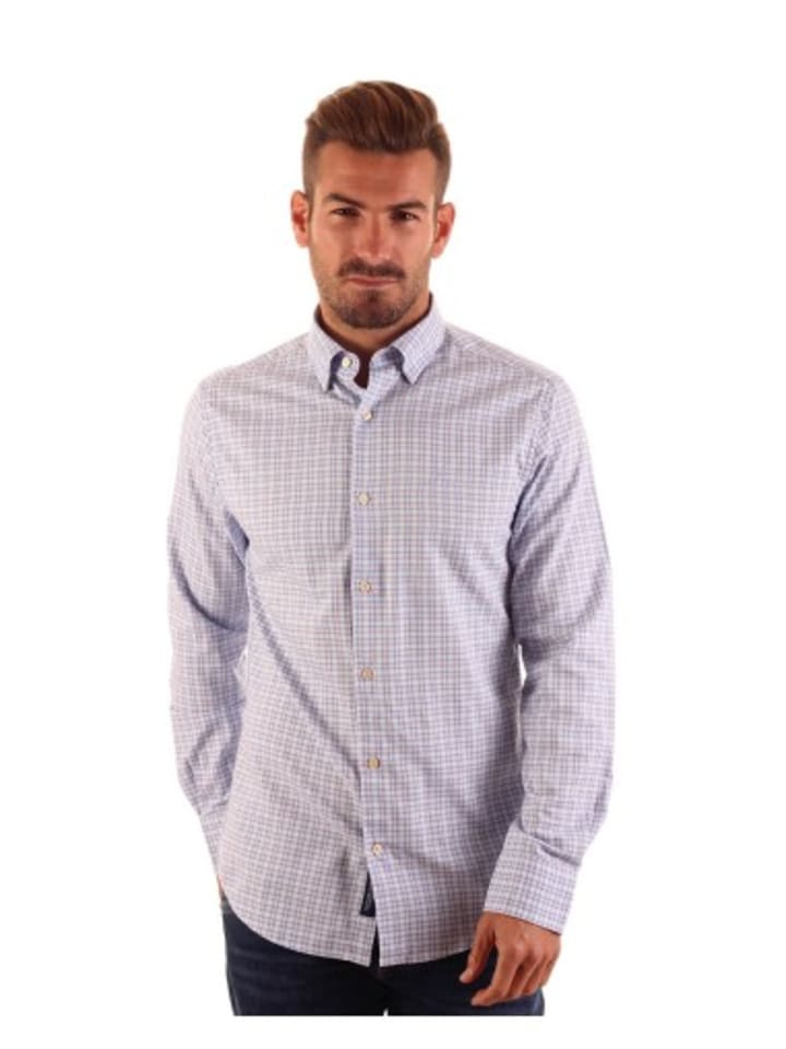

Рубашка Gant, цвет rosa/blau/grau