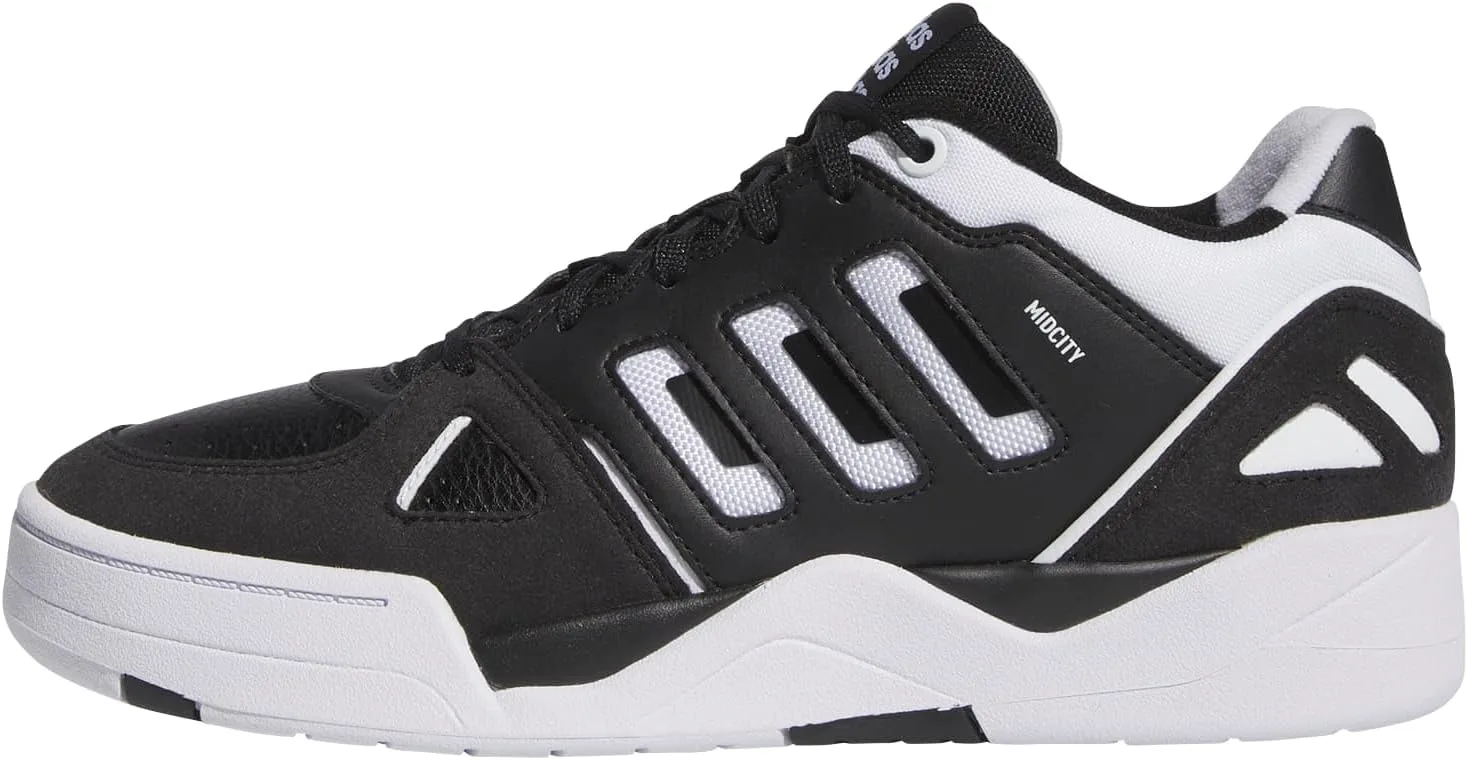 Мужские низкие кроссовки Adidas Midcity, белый/черный