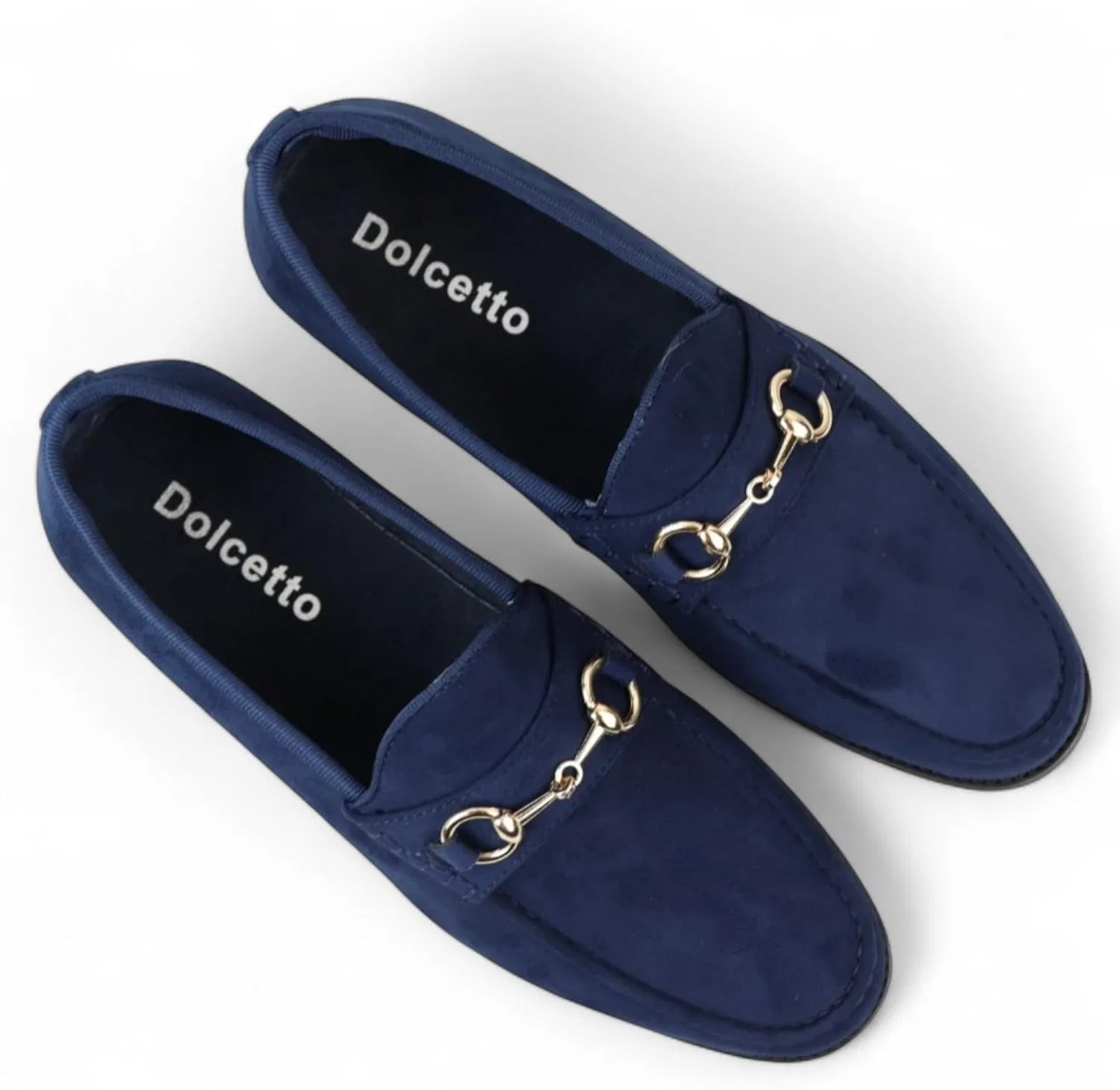Мокасины замшевые Dolcetto Moccasin, синие Infinity Leather — фото 4