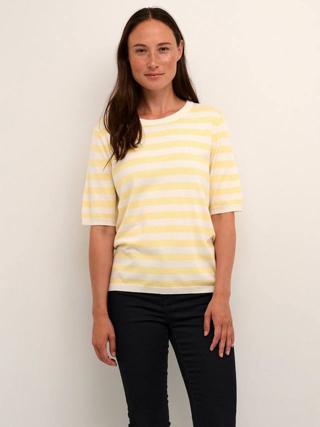 

Вязаный топ в полоску от lizza KAFFE, цвет Mellow Yellow/Turtle