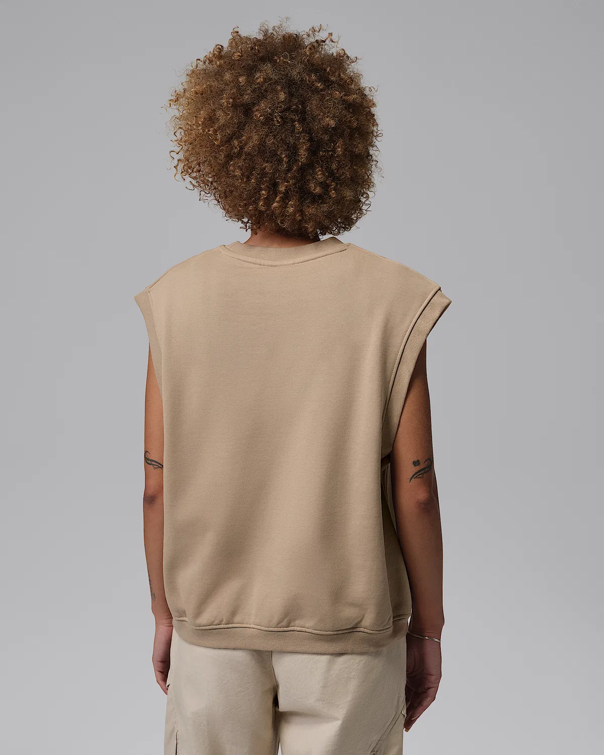 Женский жилет Jordan Flight Fleece, Khaki/Limestone — фото 2