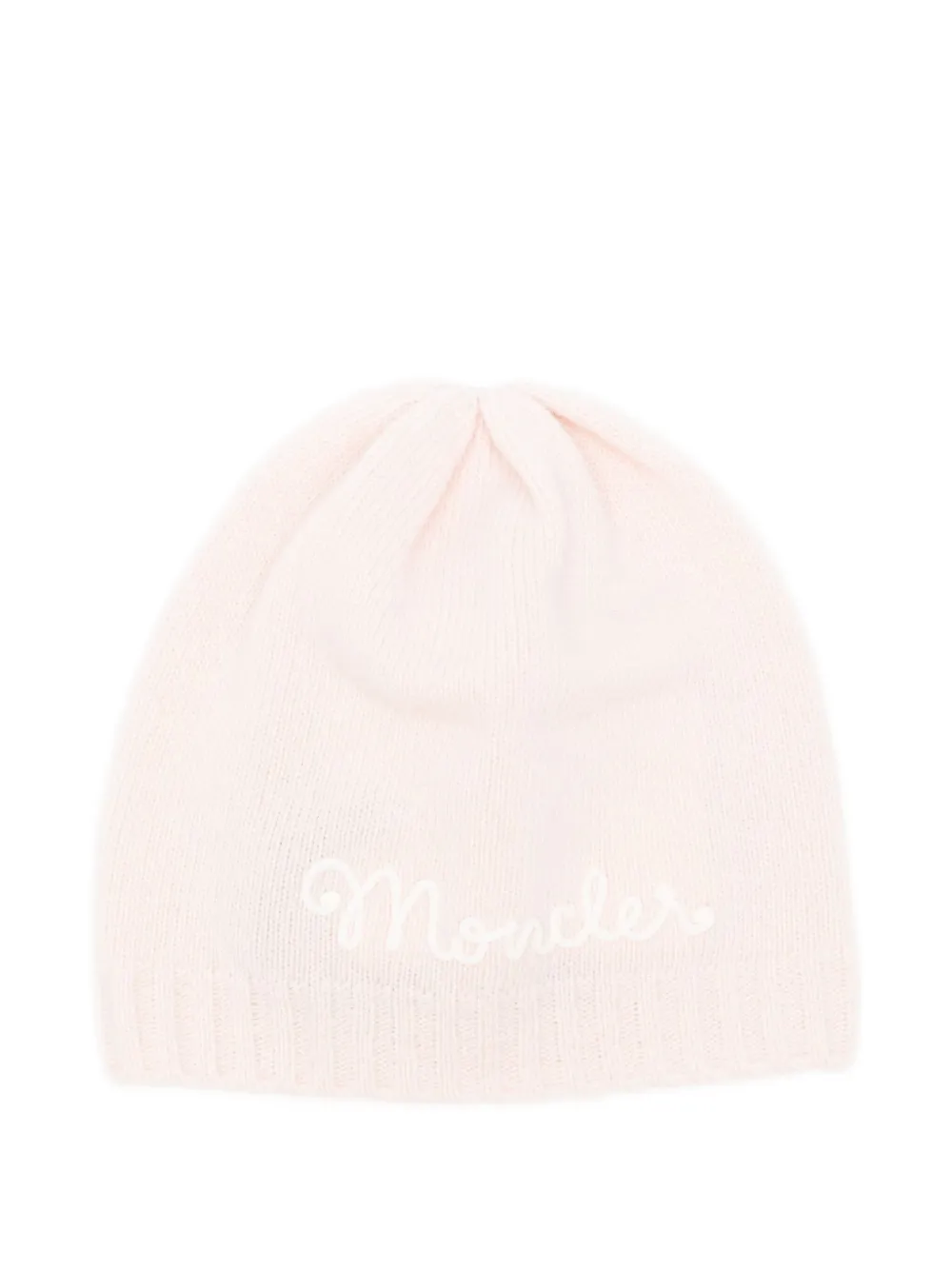 

Шапка с вышитым логотипом Moncler Enfant, розовый