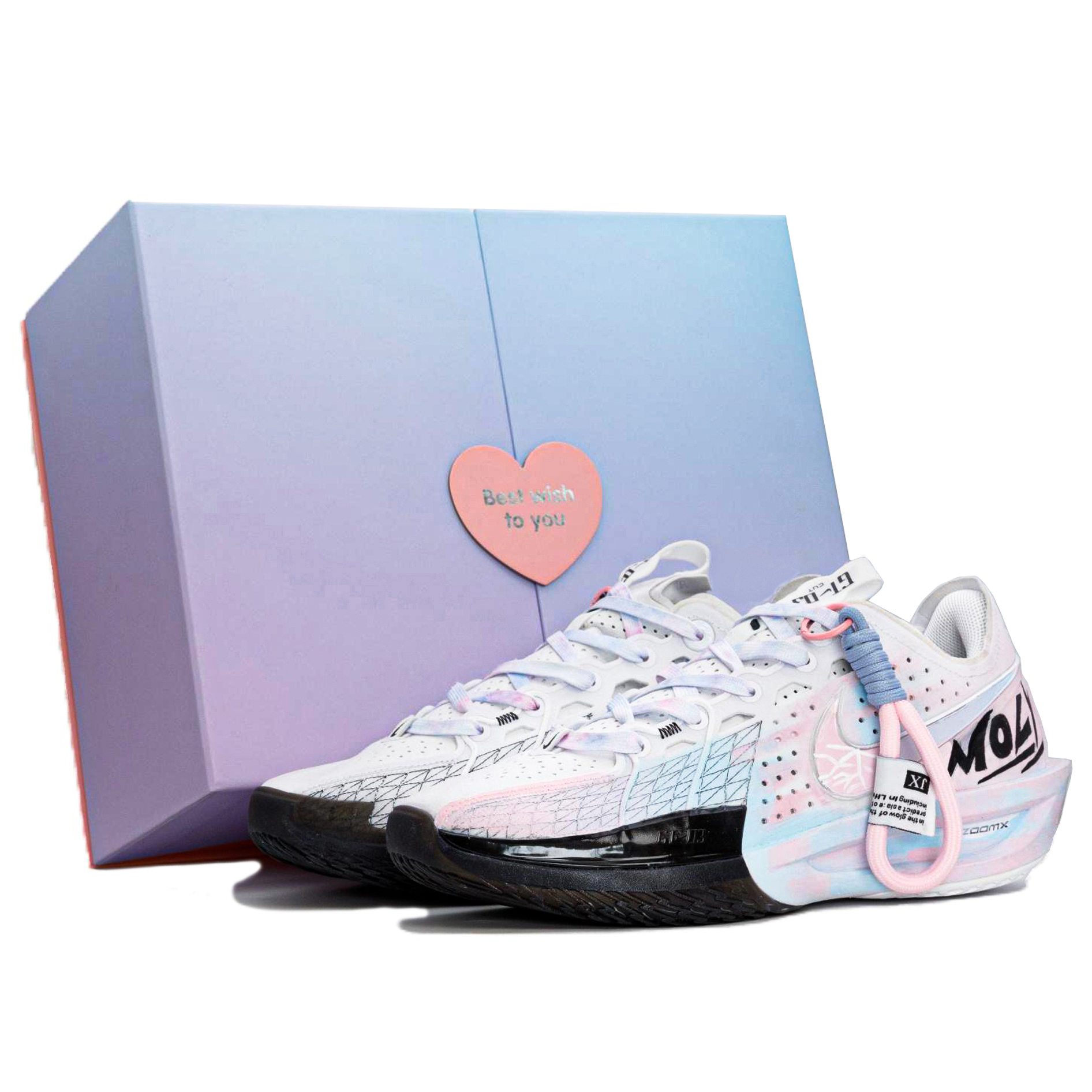 

Nike Air Zoom G.T. Cut3 Iridescent Racing, Heart Box Shock Absorbers Rebound низкие баскетбольные кроссовки унисекс розовый синий