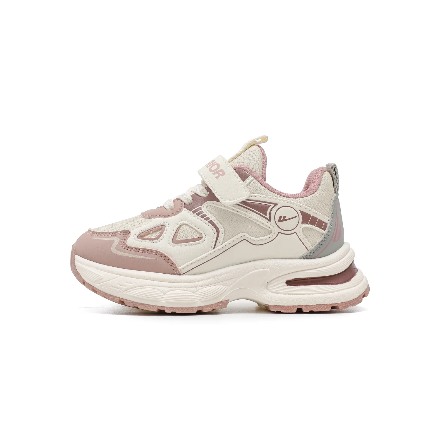 Детские кроссовки mid top lifestyle из искусственной кожи с противоскользящей подошвой и амортизацией WARRIOR, Beige/Pink/Cameo Brown