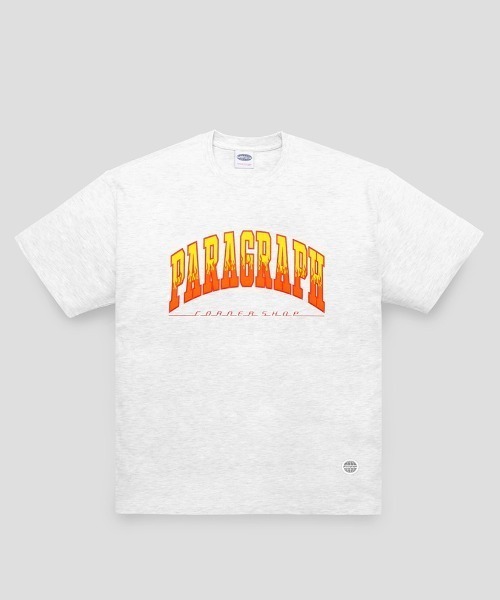 

Paragraph Футболка с коротким рукавом, с логотипом Fire Arch, бренд A'GEM, светло-серый