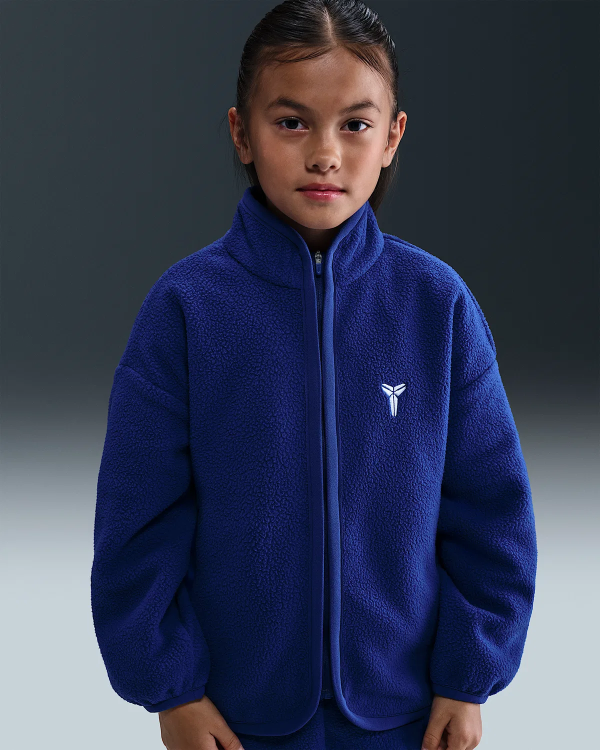 Детская зимняя баскетбольная куртка Kobe, Deep Royal Blue/Royal Pulse/White