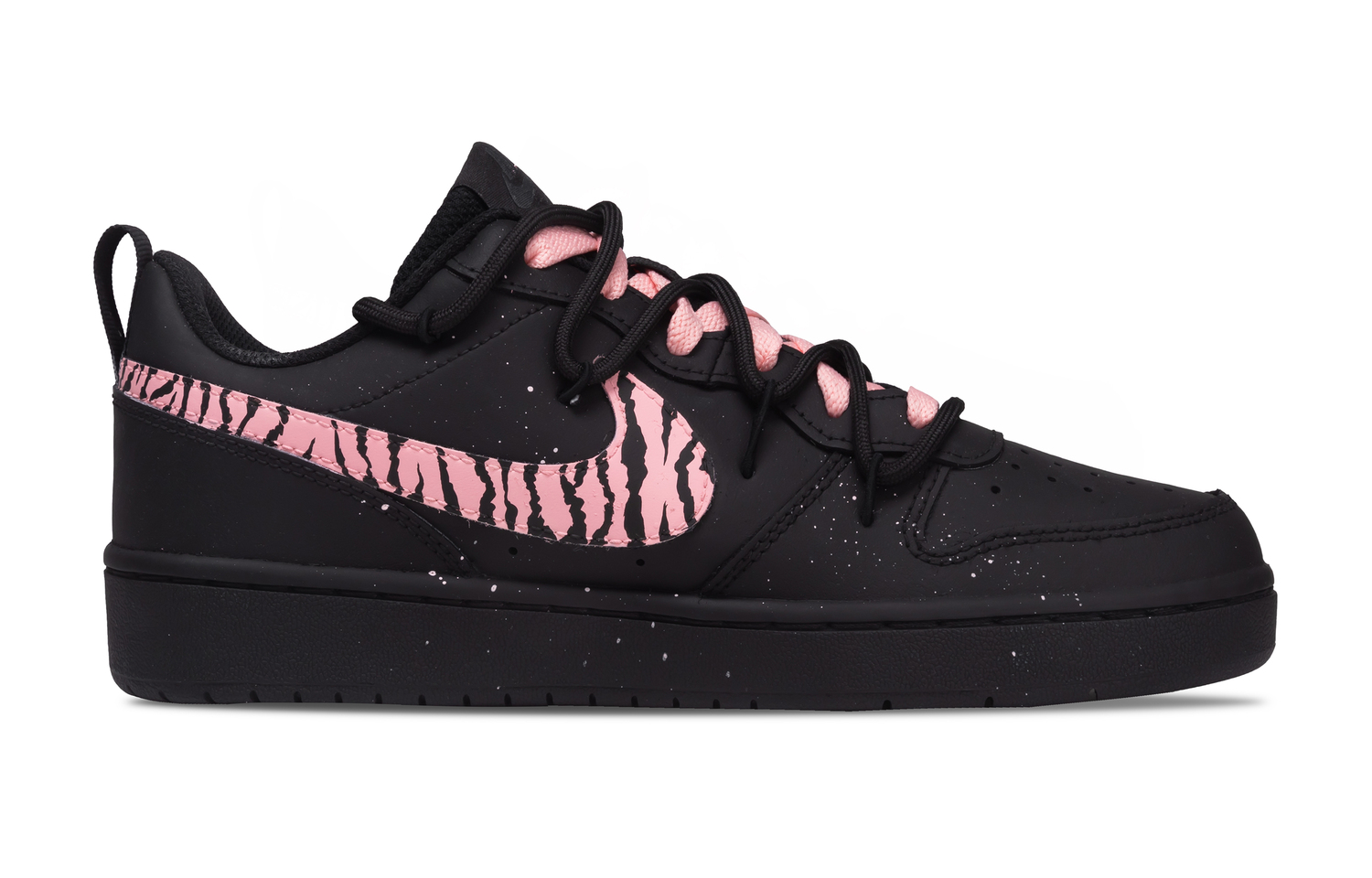 Nike Court Borough Pink Spot Dreamy Slip Resistant Low top Kids' Skateboarding Shoes Black Teenagers — фото 3