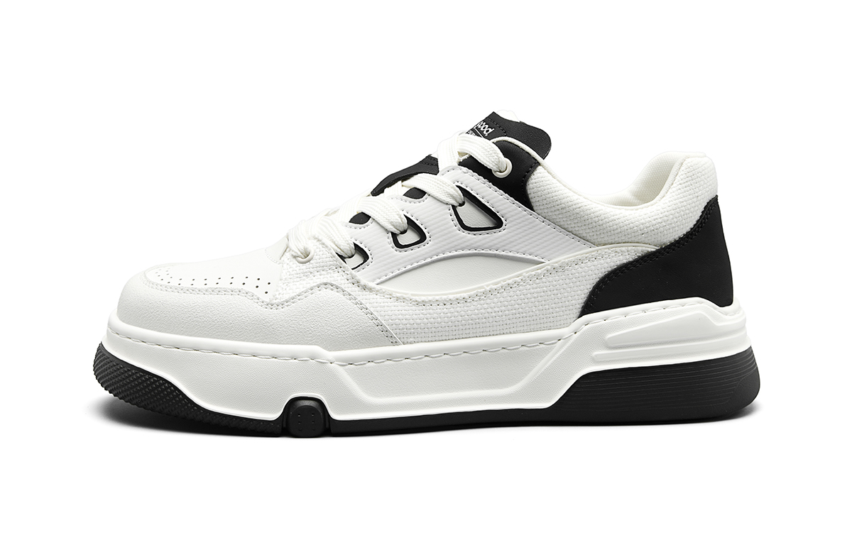 

HLA Низкие скейтерские кроссовки мужские бело-черные, цвет White Black