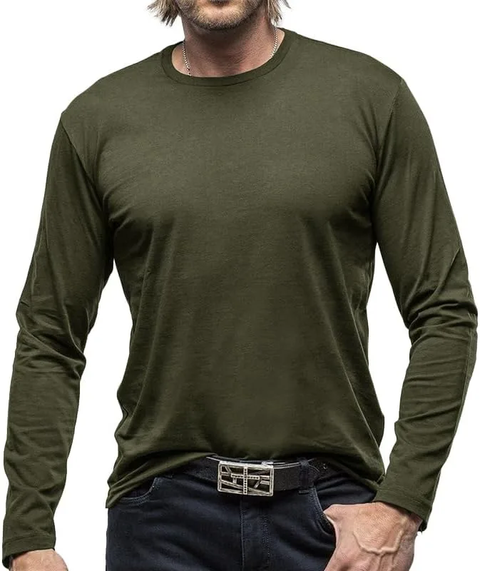 

Мужской повседневный свитер с длинным рукавом, легкий, из хлопка Angbater