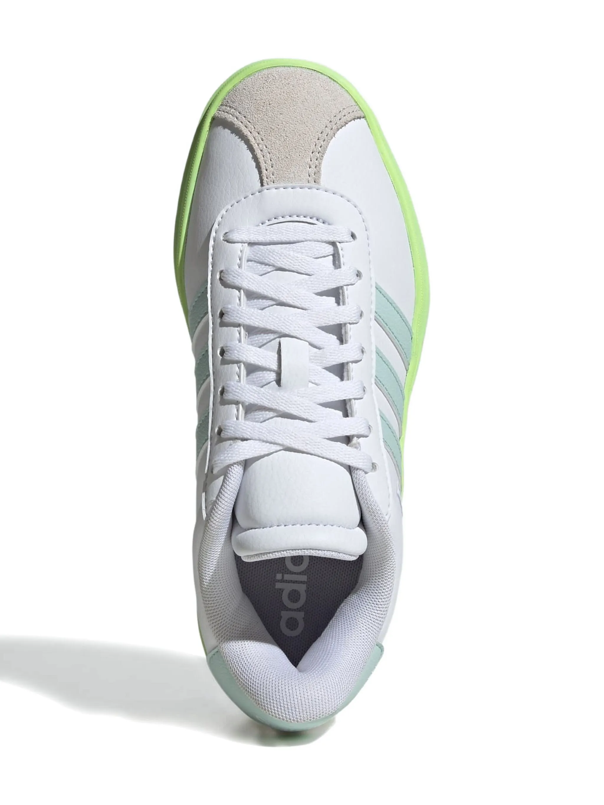 Кроссовки VL Court Bold White/Halo Mint/Violet Tone Adidas Kids, белый — фото 4
