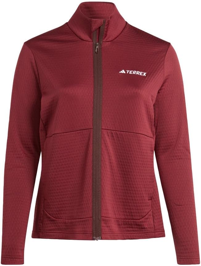 

adidas Женская флисовая куртка Terrex Multi Light на молнии, Shadow Red