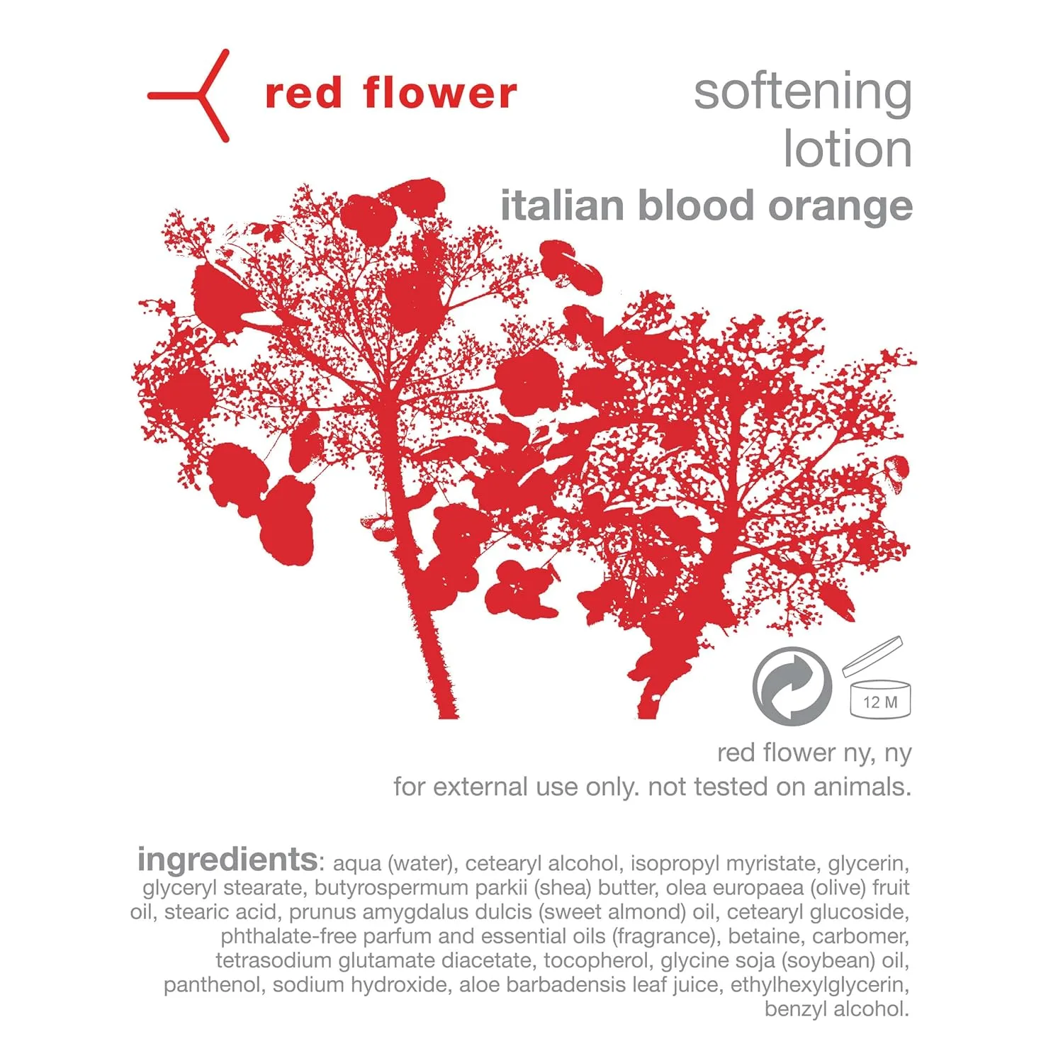 Увлажняющий лосьон Red Flower Italian Blood Orange - глубокое увлажнение и восстановление кожи тела и рук с маслом ши и оливковым маслом, веганский, без сульфатов, 280 мл., red — фото 2