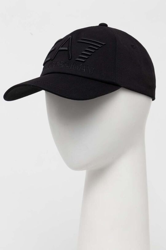 

Хлопковая бейсболка EA7 Emporio Armani, черный