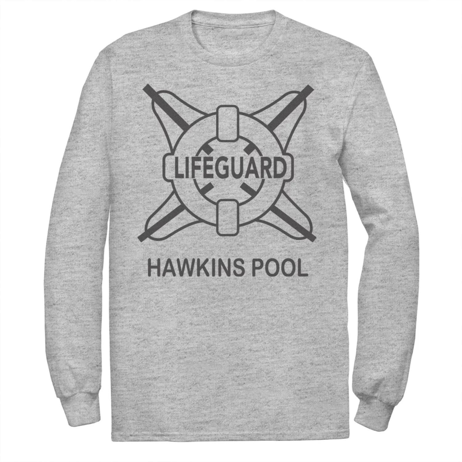 

Мужская футболка с логотипом Netflix Stranger Things Hawkins Pool Lifeguard Licensed Character