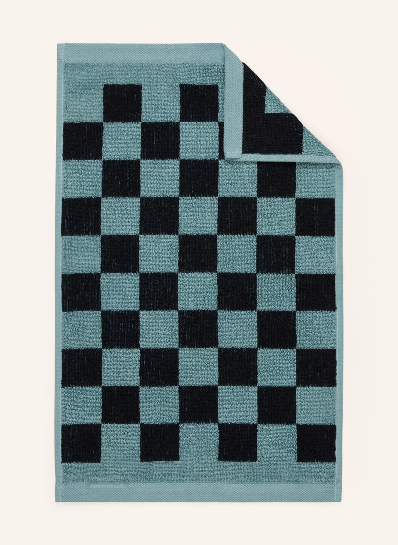 

Гостевое полотенце Marc O'Polo CHECKER, 30x50 см, цвет türkis/schwarz