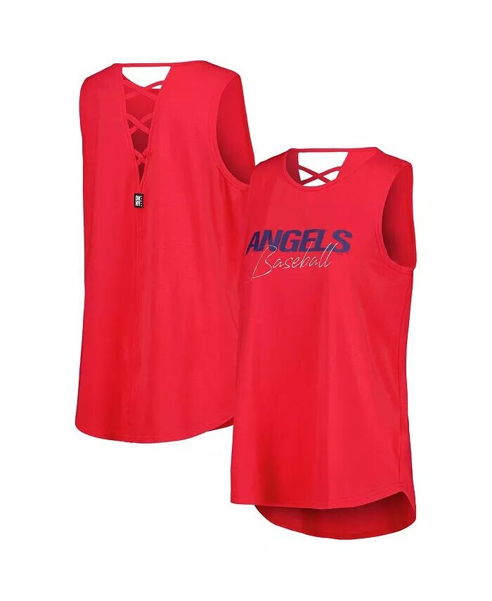 

DKNY Женская красная майка Los Angeles Angels Claire Fashion Tri-Blend