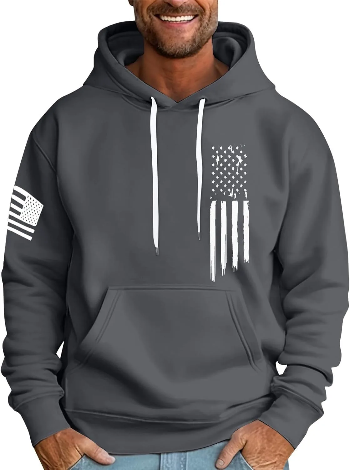 

Мужской худи с капюшоном на шнурке, мягкий, оверсайз, с карманами