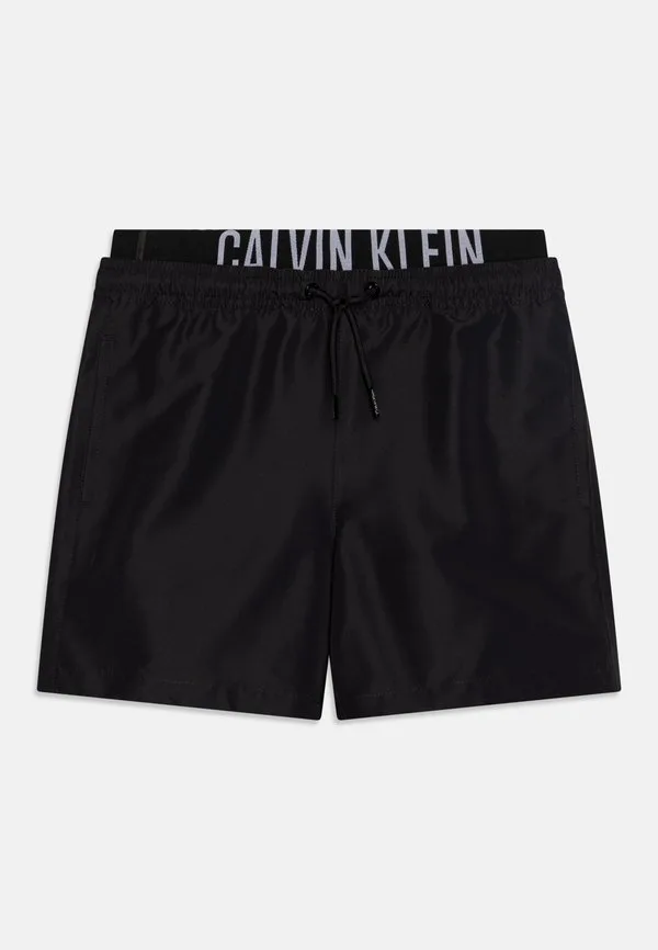 Плавки средней длины, двойные. Calvin Klein Swimwear, Black