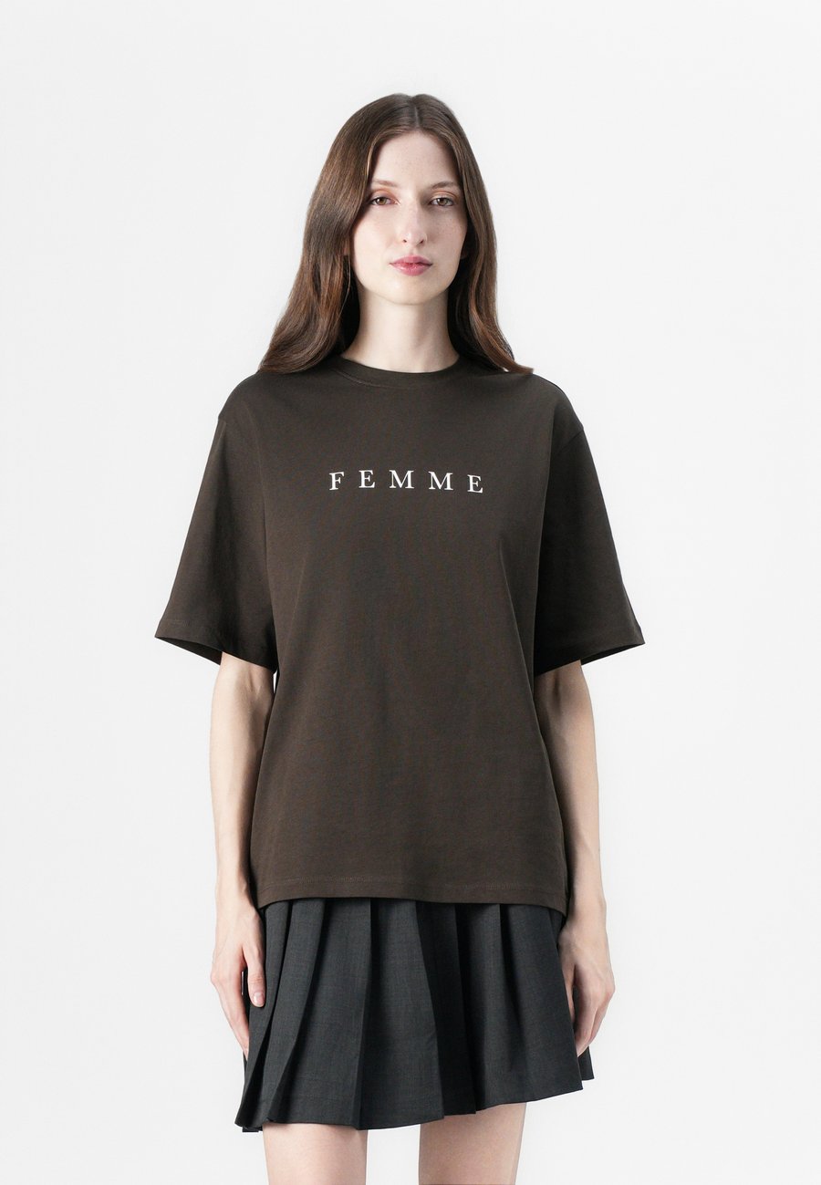 

Футболка Selected Femme SLFVILJA PRINTED TEE, Delicioso/White