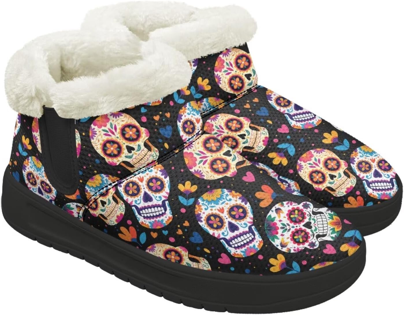 

Мужские зимние ботинки Qoiuvncy slip-on с меховой подкладкой, теплые мягкие зимние сапоги с черной подошвой