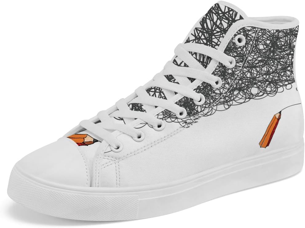 

Кеды Chebing Pencil на высокой подошве из ткани, высокие кроссовки для учителей, шнуровка, повседневная обувь для женщин и мужчин, белый