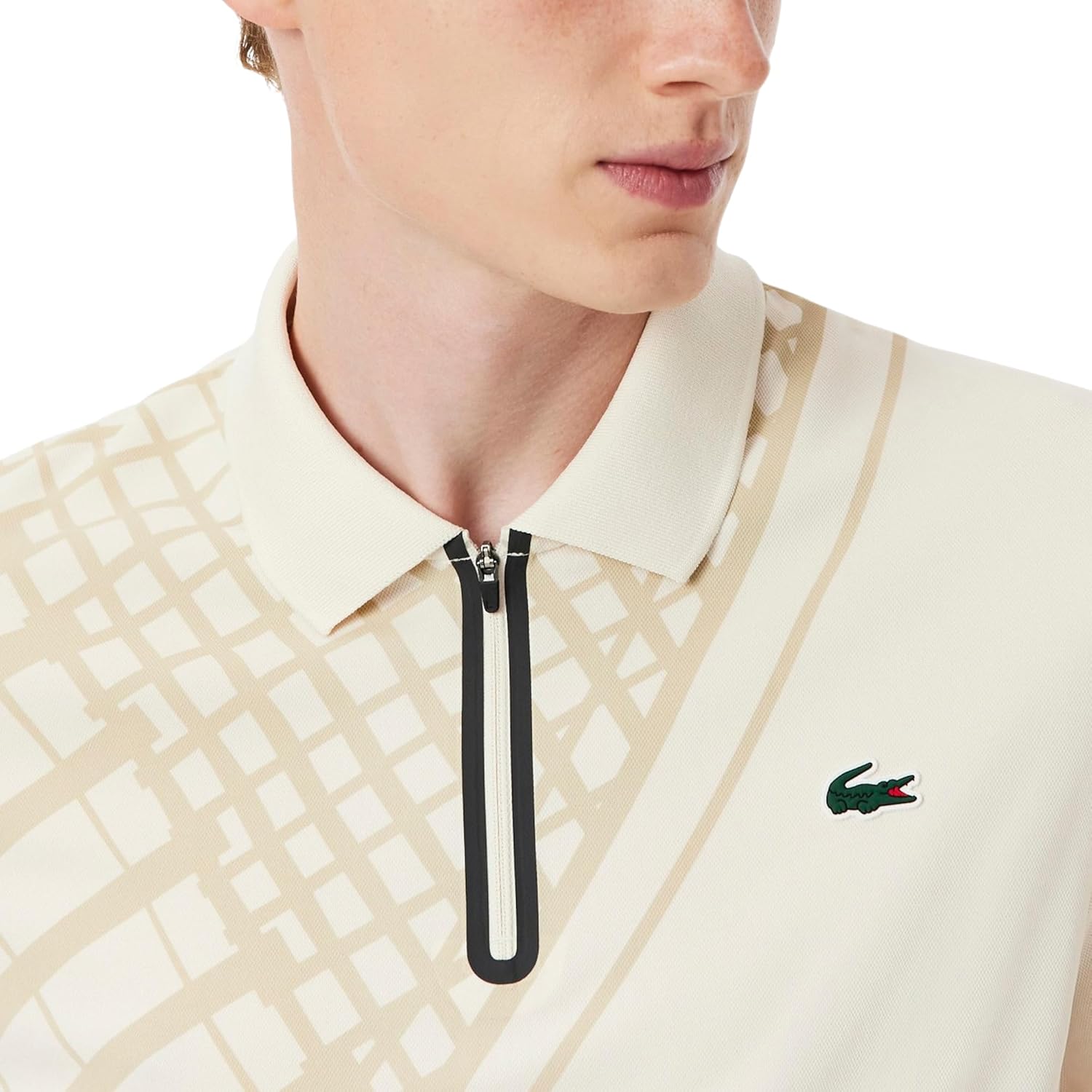 Футболка поло Lacoste Ultra-Dry Printed Slim Fit Tennis, спортивная — фото 2