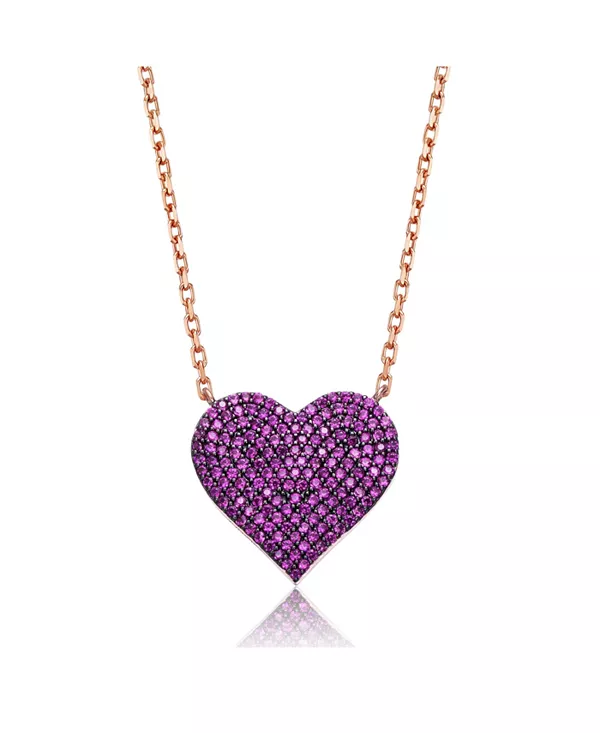 

Зачарованное колье в форме сердца, покрытое 18-каратным розовым золотом Gigigirl, red