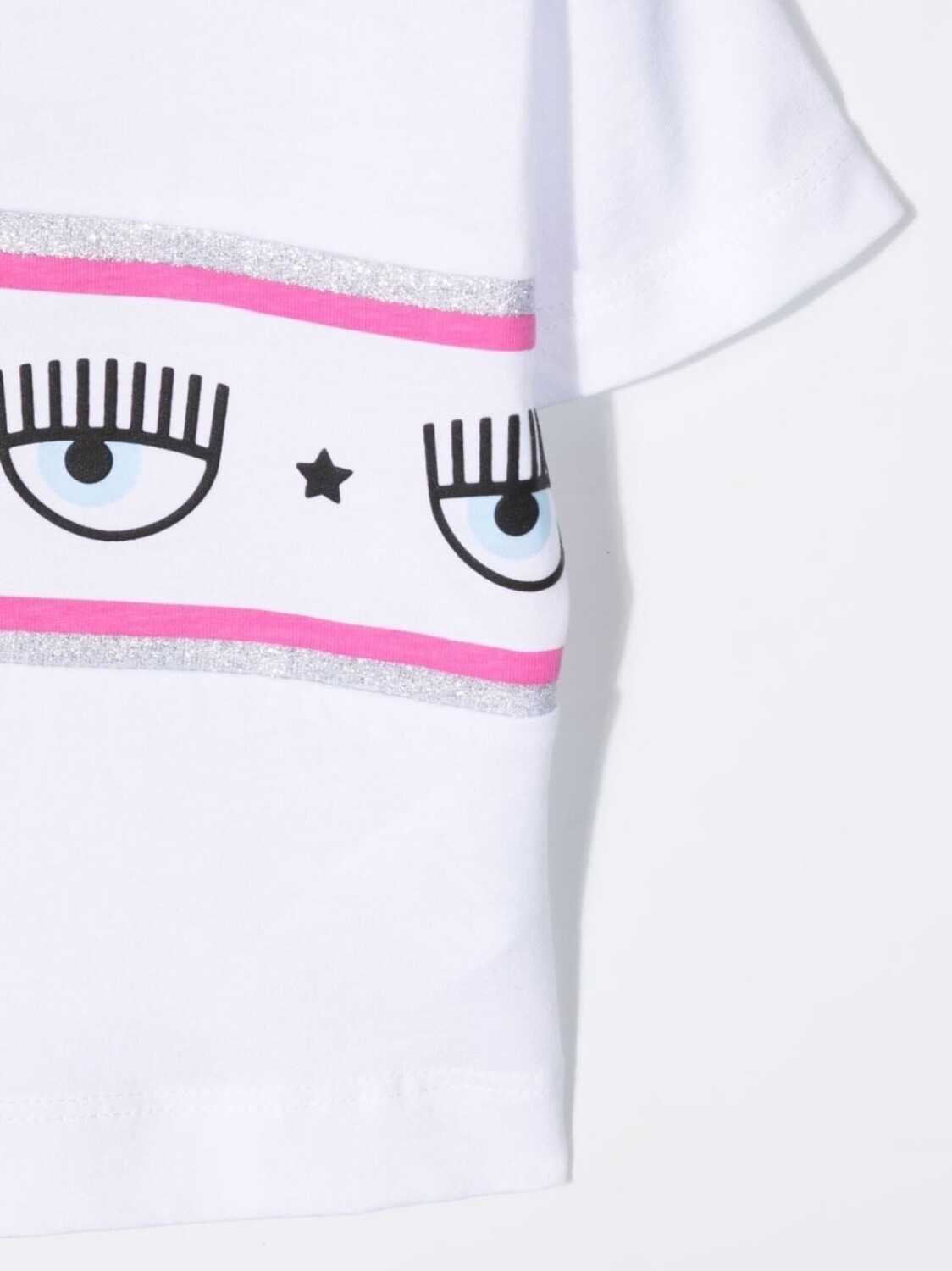 Chiara Ferragni футболка с контрастной полоской и логотипом, белый — фото 3