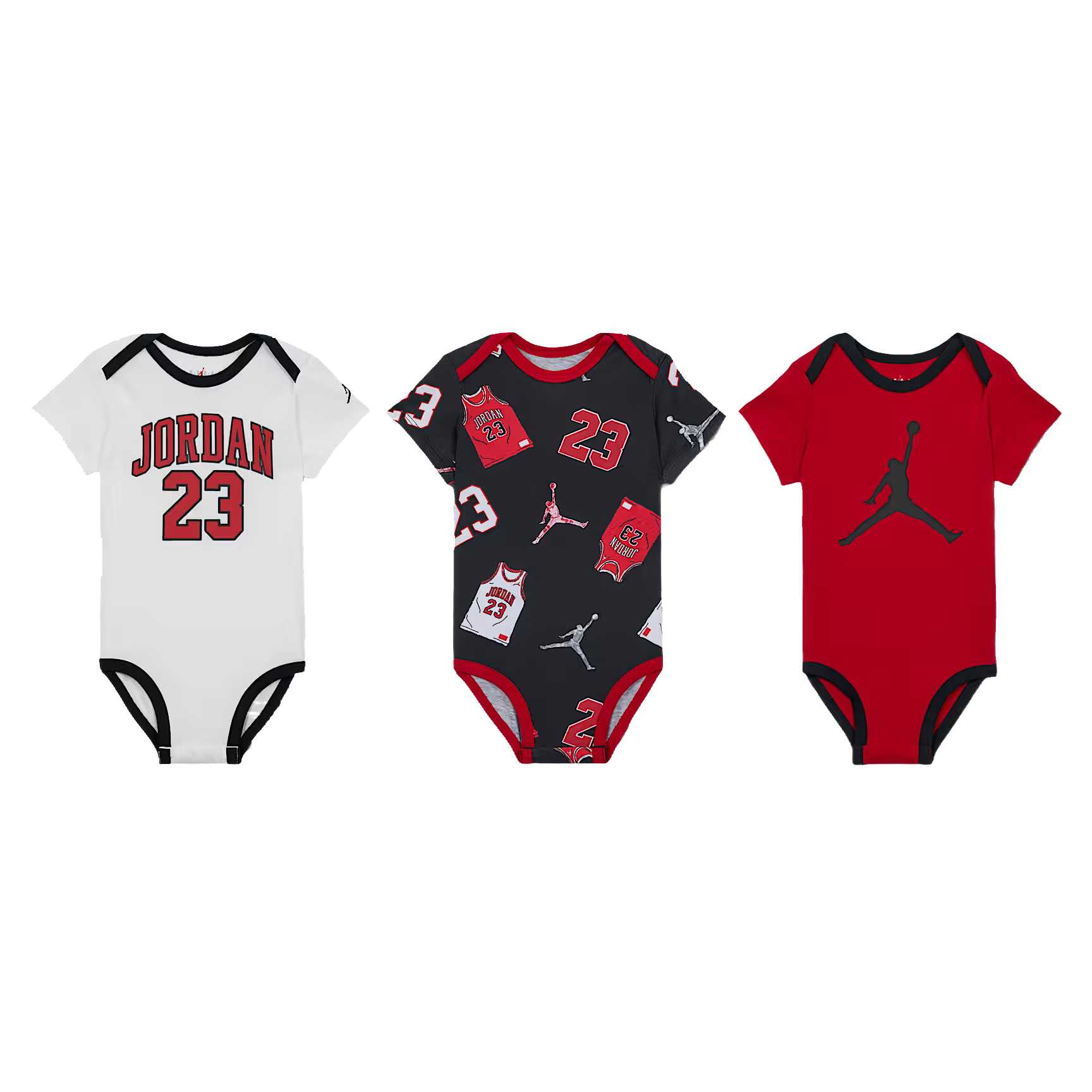

Комбинезон 23 Jersey SS25 набор из 3 штук для младенцев и малышей Jordan, черный
