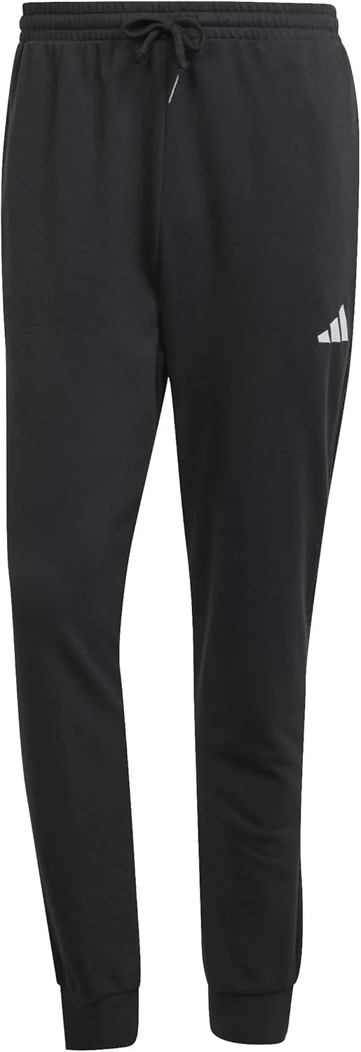 Мужские брюки Adidas Essentials Feel Cozy из французской махровой ткани, черно-белый — фото 2