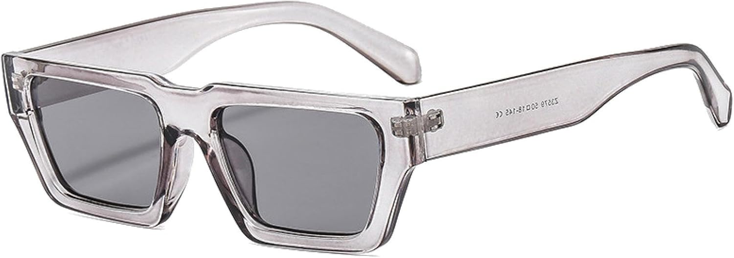 

Модные маленькие прямоугольные солнцезащитные очки серого цвета, женские, с защитой от УФ-излучения UV400, в стиле ретро с леопардовым принтом, мужские солнцезащитные очки VVTWSSW, Gray Gray