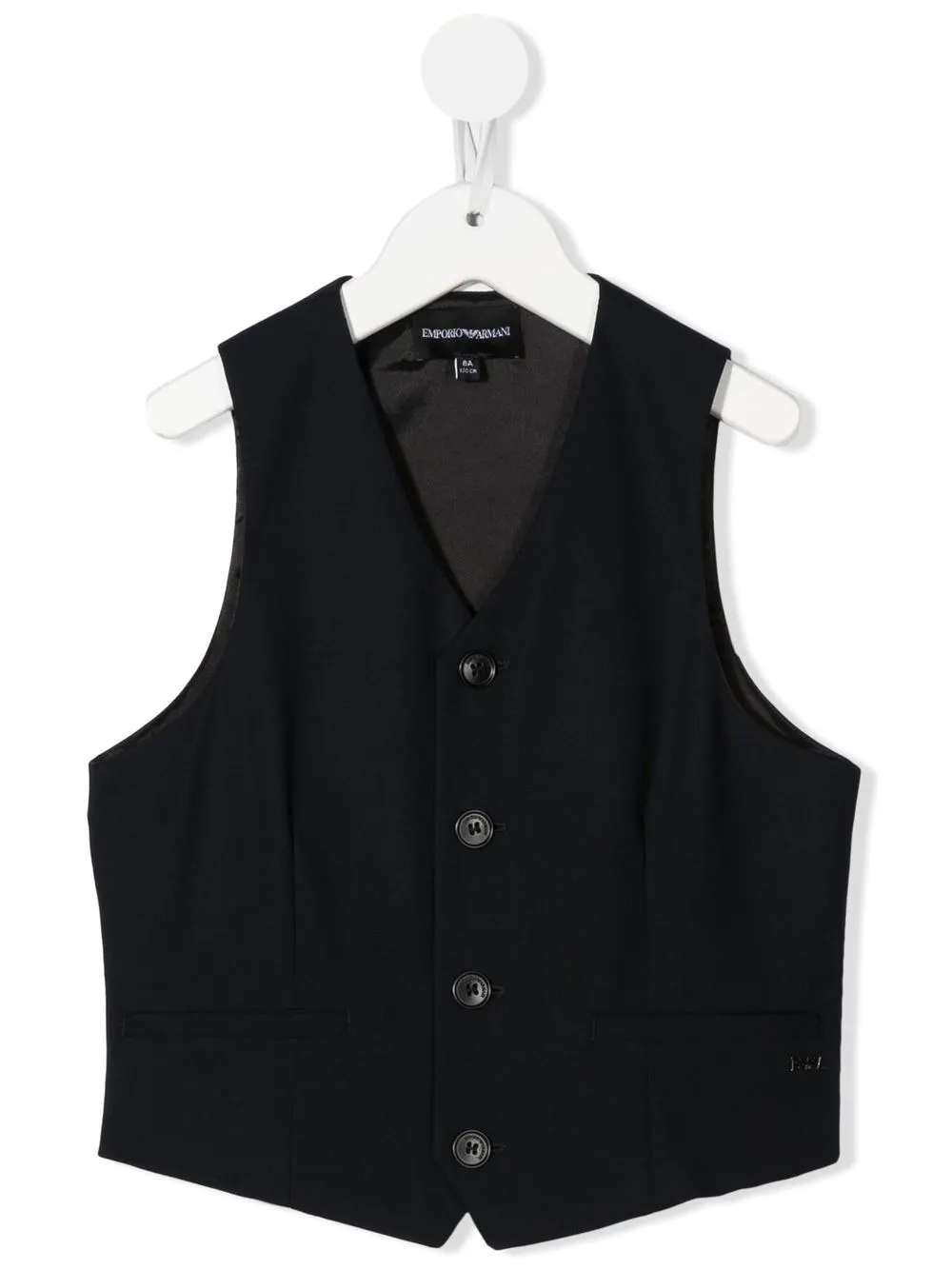 

Однобортный жилет Emporio Armani Kids, синий