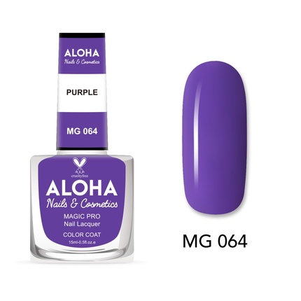 

Лак для ногтей Magic Pro 15 мл - Mg 064 / Фиолетовый Aloha Nails & Cosmetics