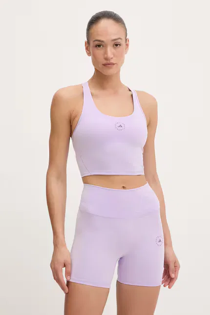 Топ тренировочный с поддержкой Adidas by Stella McCartney, фиолетовый