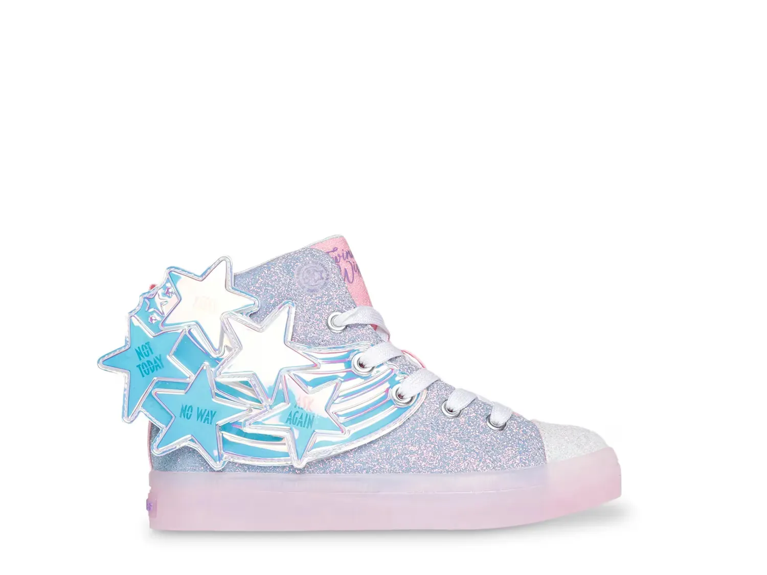 Светящиеся кроссовки - детские Skechers, Pink/Purple/Iridescent — фото 3