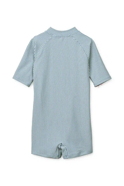 Комбинезон купальный Max Seersucker Shortsleeve Swim Jumpsuit Liewood, синий — фото 2