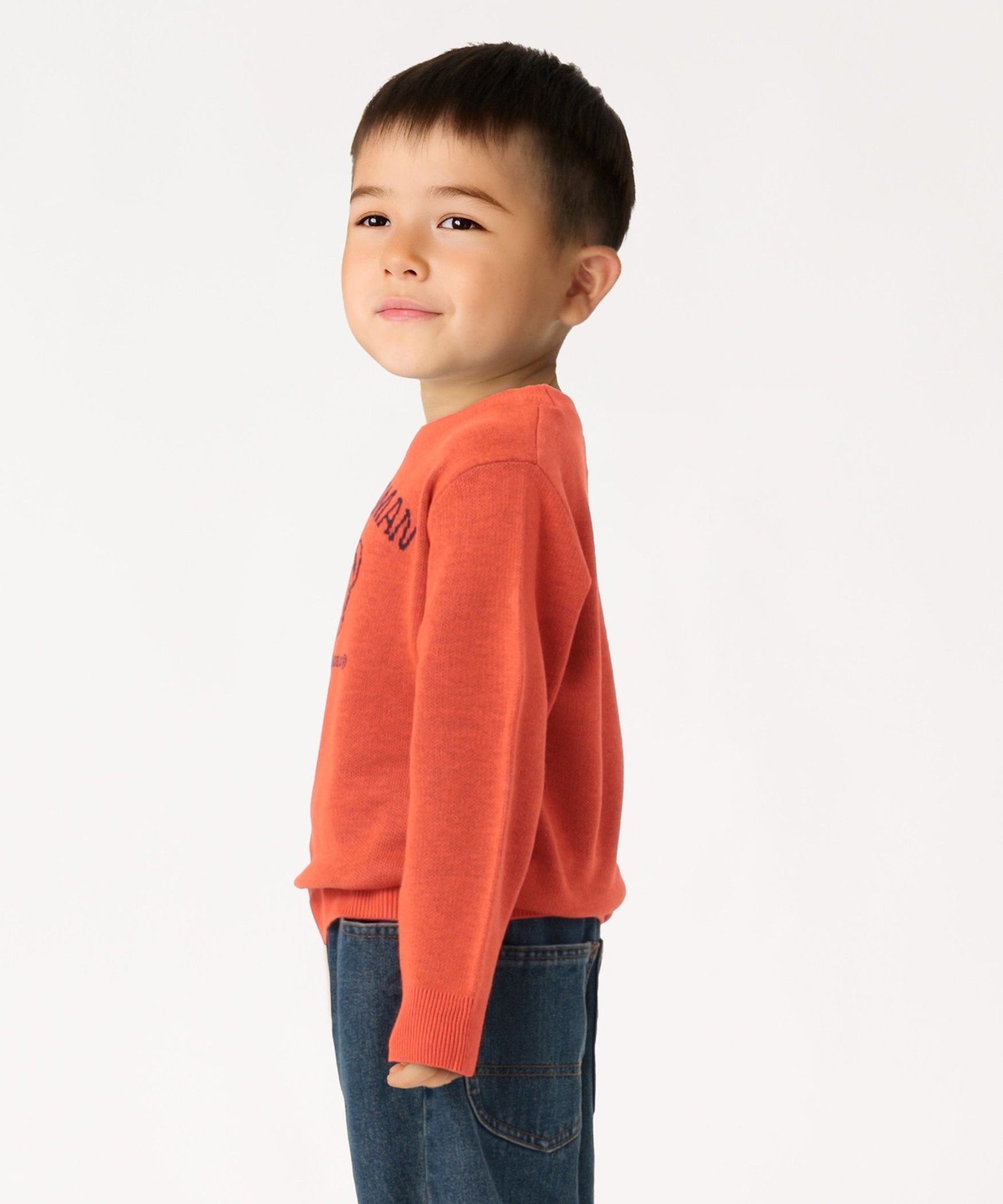 Свитер Цвета SHIPS: 100~130 см/Жаккардовая вязка "Мишка Тедди" (TeddyBear) Ships Colors, orange — фото 2