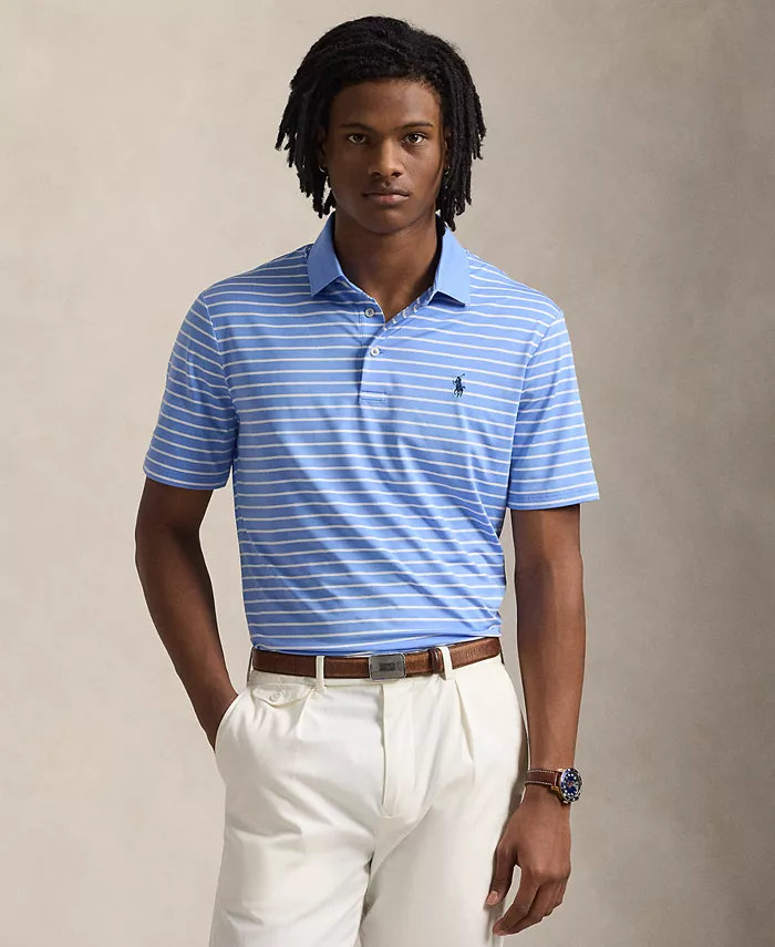

Мужская классическая поло из функциональной ткани Polo Ralph Lauren, синий