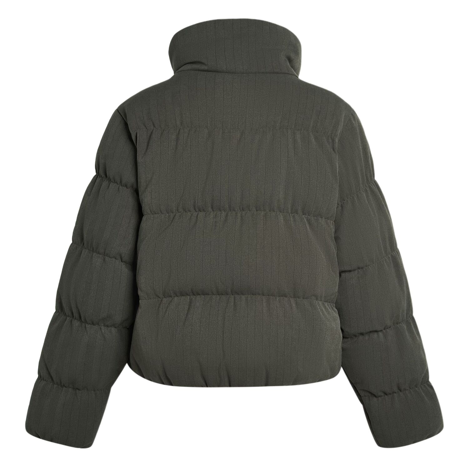 Пуховик Essentials Herringbone женский Adidas Originals, темно-оливковый/черный — фото 3
