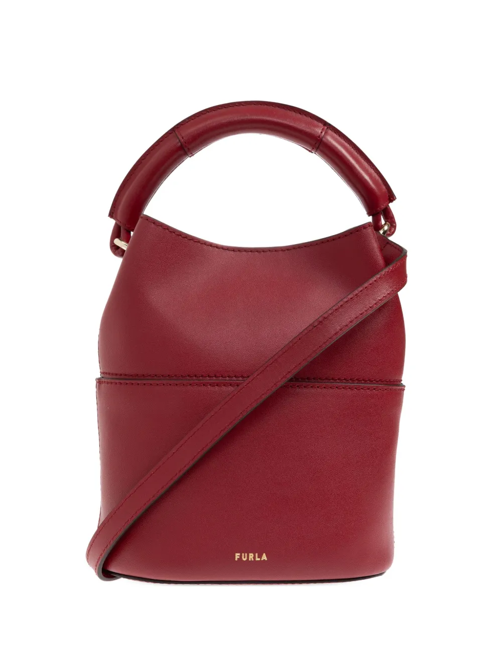 

Сумка-ведро из кожи Sfera Furla, красный