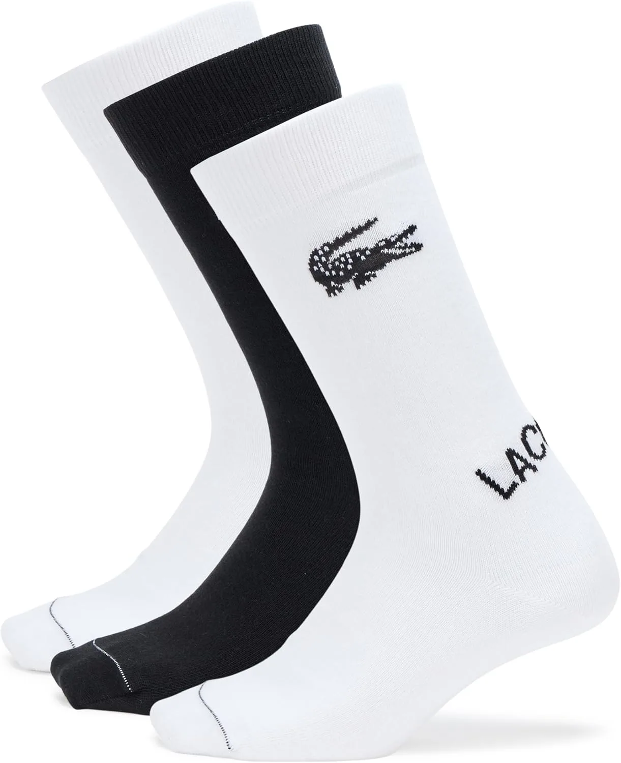 Носки Lacoste Набор из 3 пар, унисекс, белый/черный