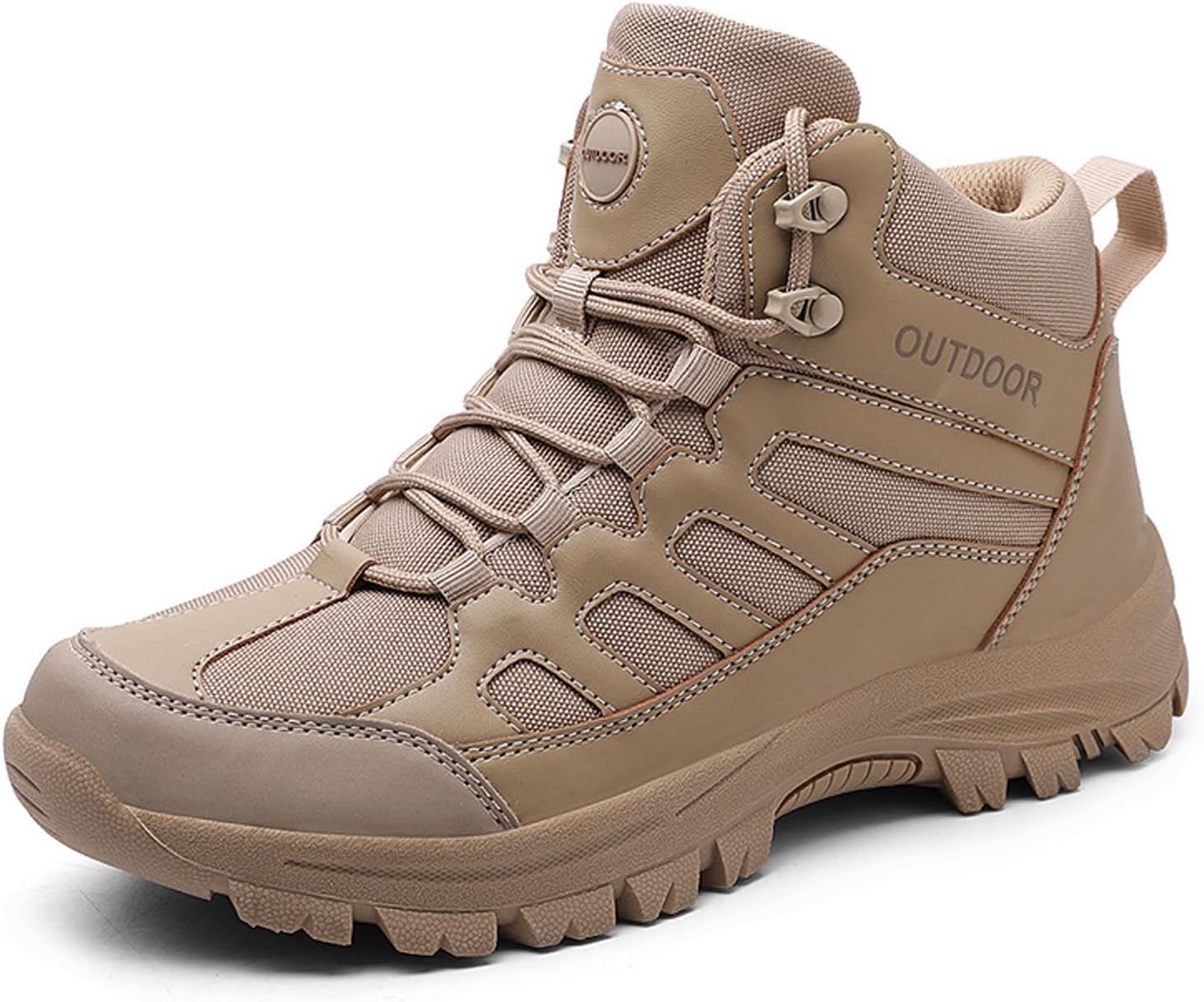 

Мужские дышащие и водонепроницаемые походные ботинки, удобные, с противоскользящей и ударопрочной ноской, легкие и прочные походные военные тактические ботинки Nelsbrex, коричневый