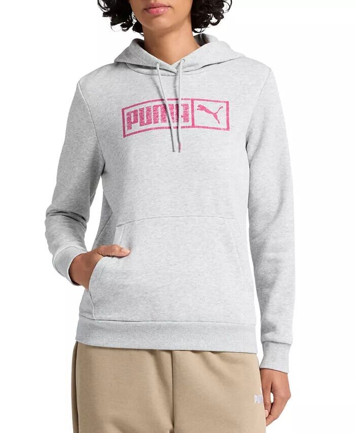 

Женская толстовка с капюшоном Bar Up Logo Puma, серый