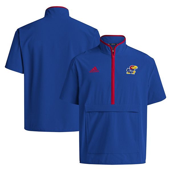 

Мужская куртка adidas royal kansas jayhawks 2024 coaches sideline с коротким рукавом и молнией до половины Unbranded
