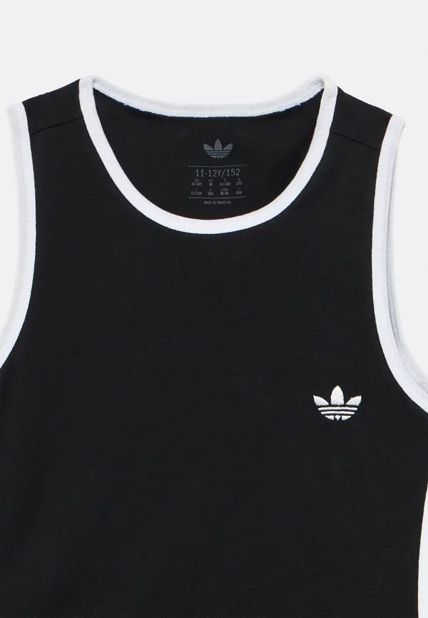 Облегающая майка унисекс для подростков Adidas Originals, Black/White — фото 3